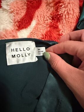 Hello Molly Dark Teal Satin romper